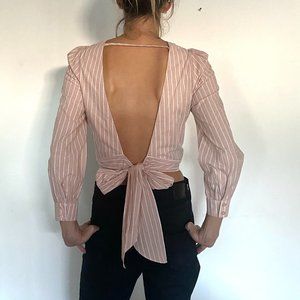 ASTR Pink Backless Blouse